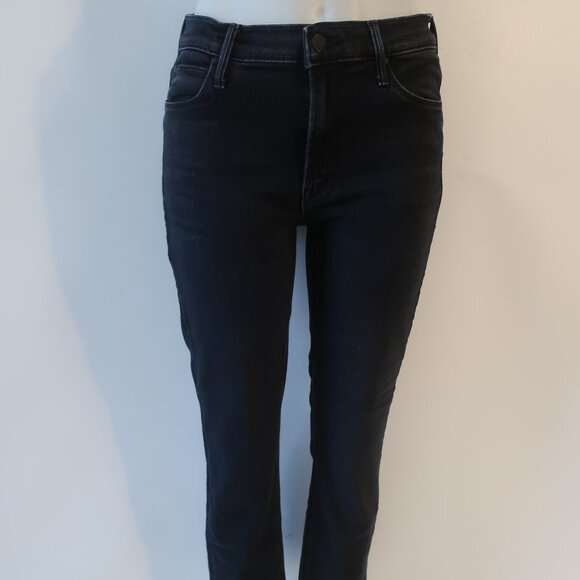 Women Mother Black Deep End Wash The Midrise Dazzler Ankle Denim Jeans 31 - Picture 5 of 13